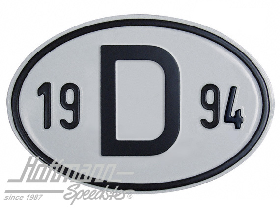 Nationalitätsschild "D", "1994", Alu |  | 020-2396-94