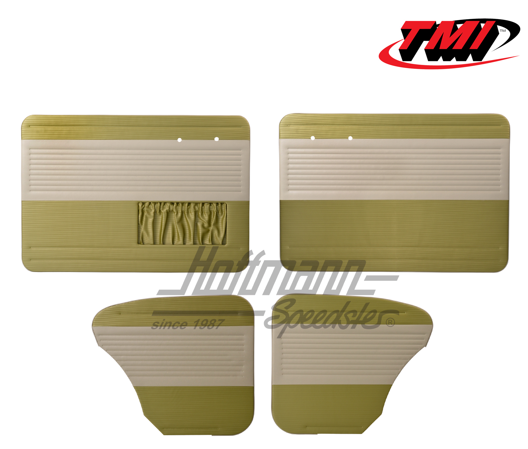 Tür- und Seitenverkleidungen, Limousine, 55-64, altweiß/altgrün | 19-1122-25-15 | 055-7504-08