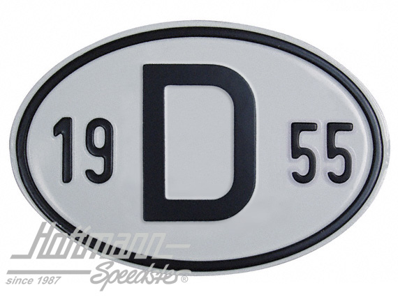 Nationalitätsschild "D", "1955", Alu |  | 020-2396-55