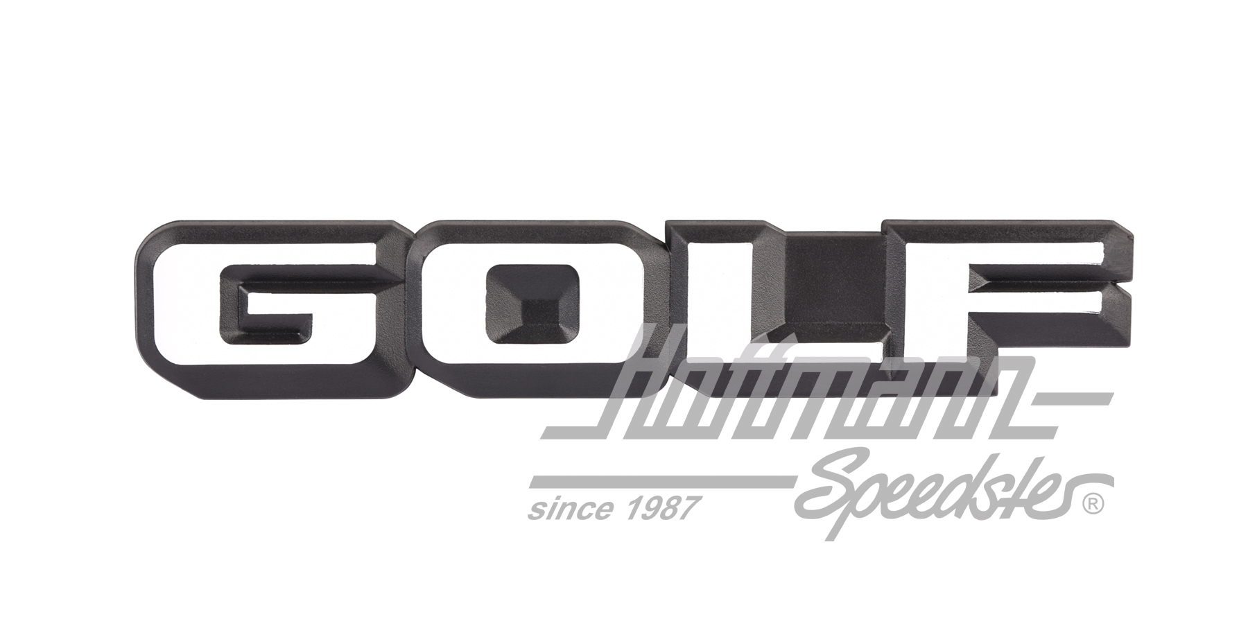 Schriftzug, Golf, weiß, hinten | 191 853 687 F QK6 | 208-6520-15