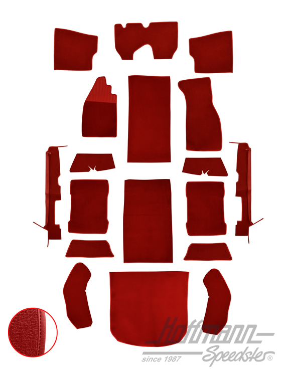 Teppichsatz für Limousine, 8.72-, rot |  | 026-5826