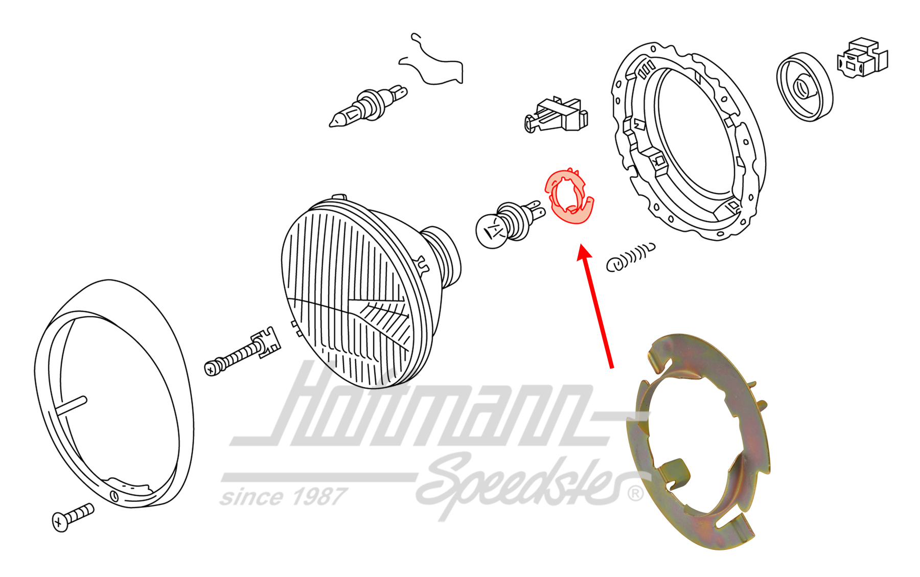 Halter, Bilux-Birne, 8.73-, NOS | 111 941 160 | 020-4430-43