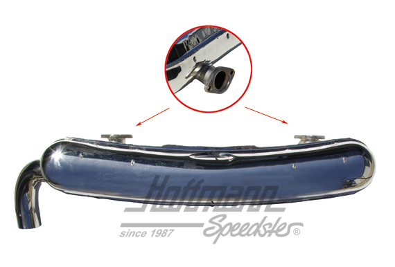 Sportauspuff, Edelstahl, 1x70mm, 73-75