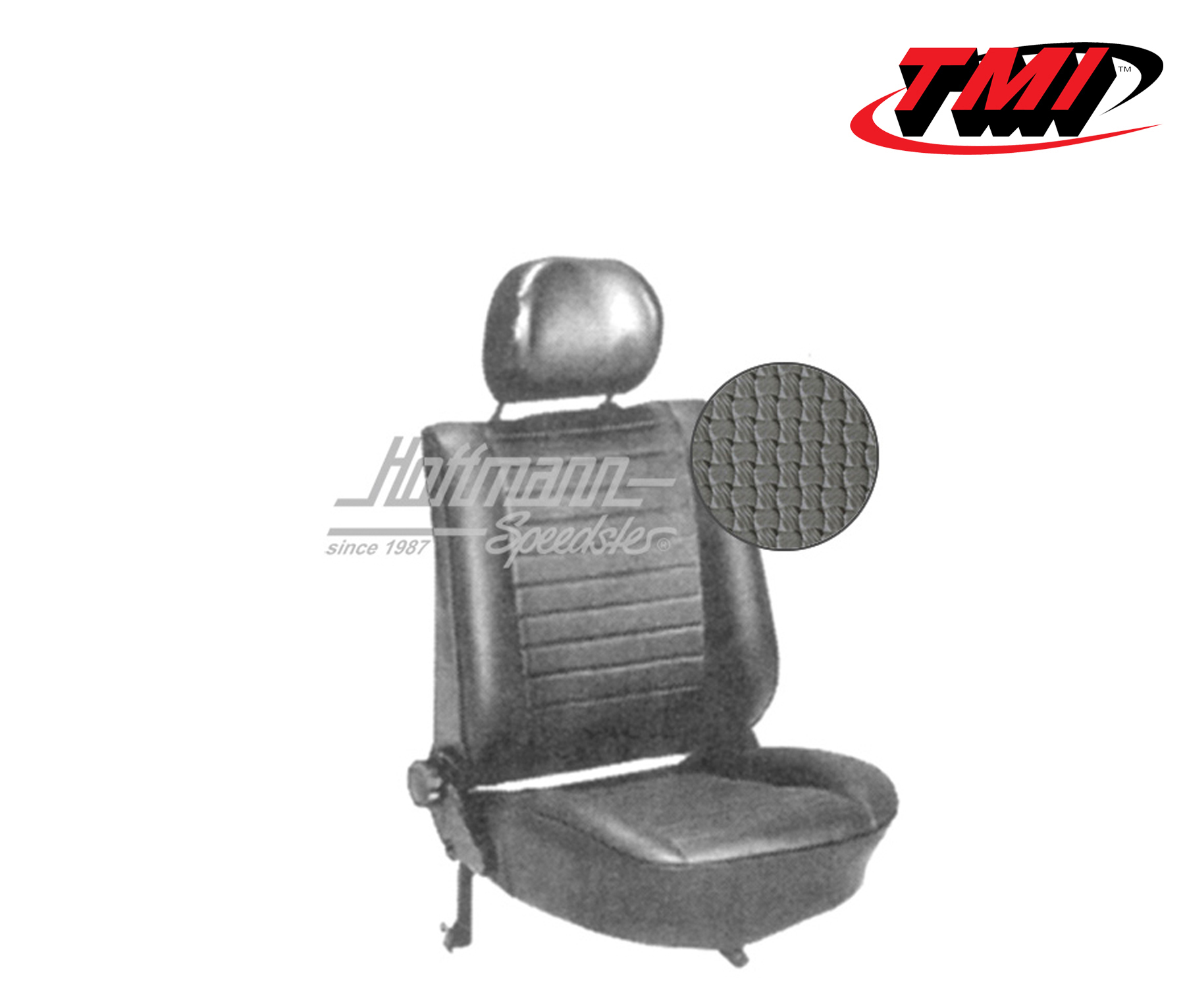 Sitzbezüge, Cabrio, 76-, Korbmuster, grau | 43-1328-06 | 055-6435