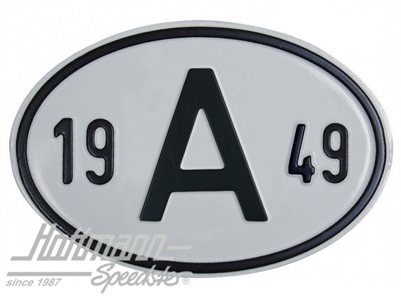 Nationalitätsschild "A", "1949", Alu |  | 020-2398-49