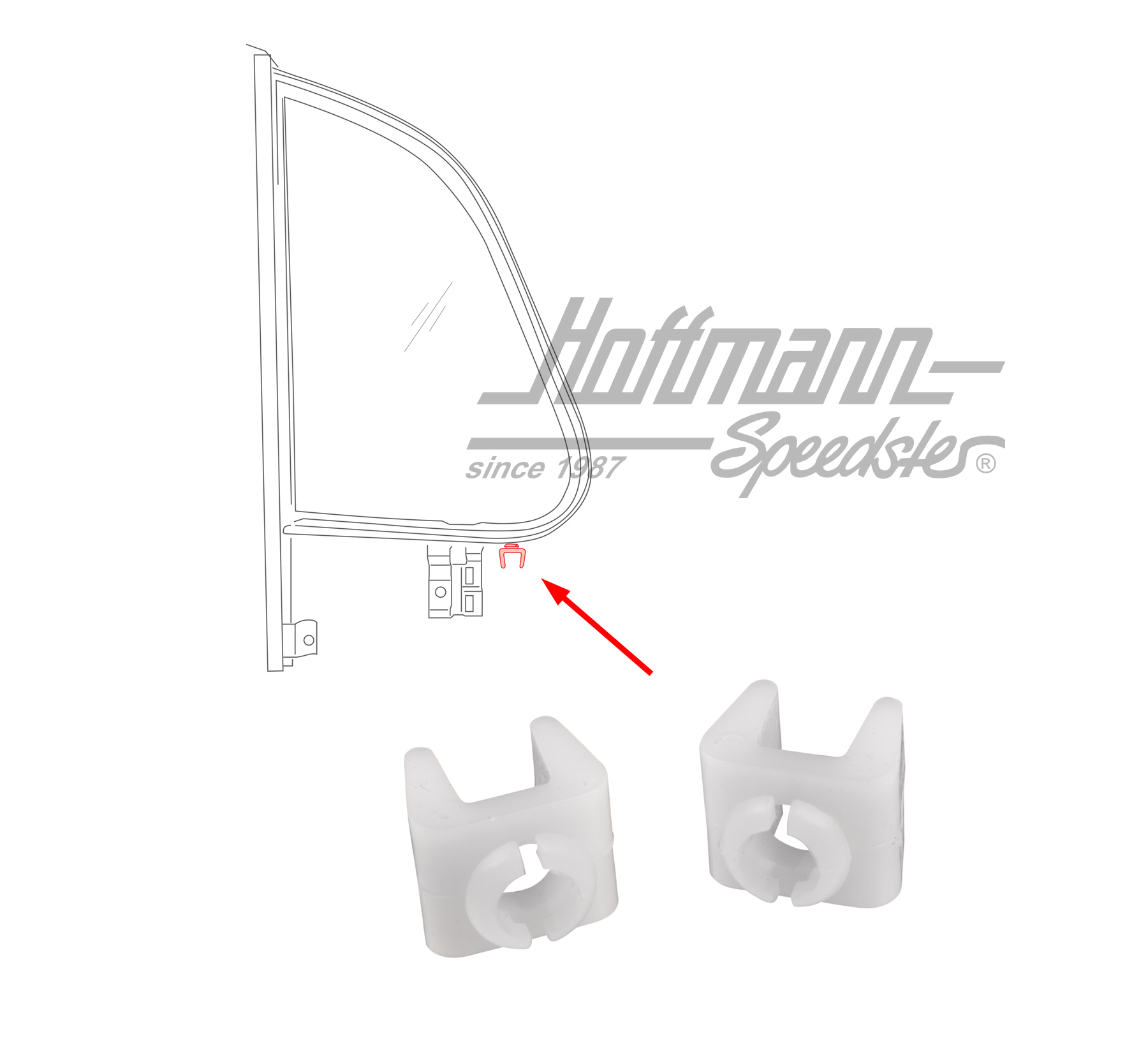 Clips, Drehfensterrahmen, 8.64- | 111 837 469 | 020-5196-30