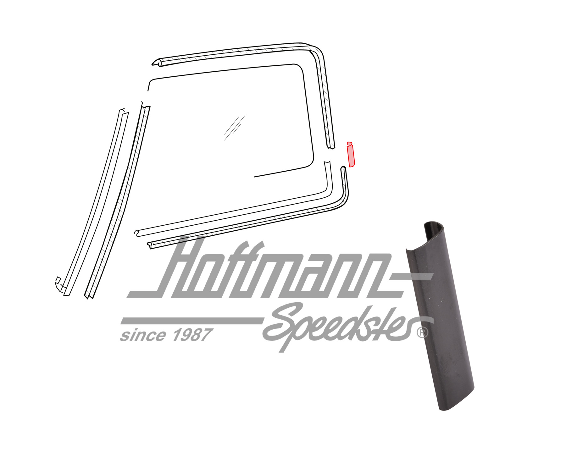 Verbindungsmuffe, Schachtleiste, schwarz | 171 837 483 | 180-7308