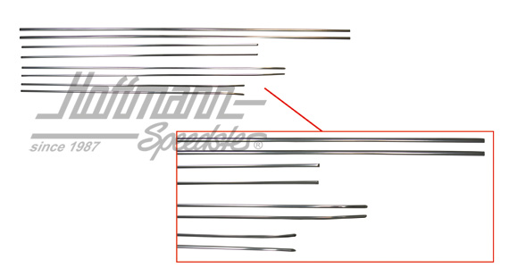 Zierleistensatz, 8tlg., Golf 1, silber | 171 898 111 S | 180-1180