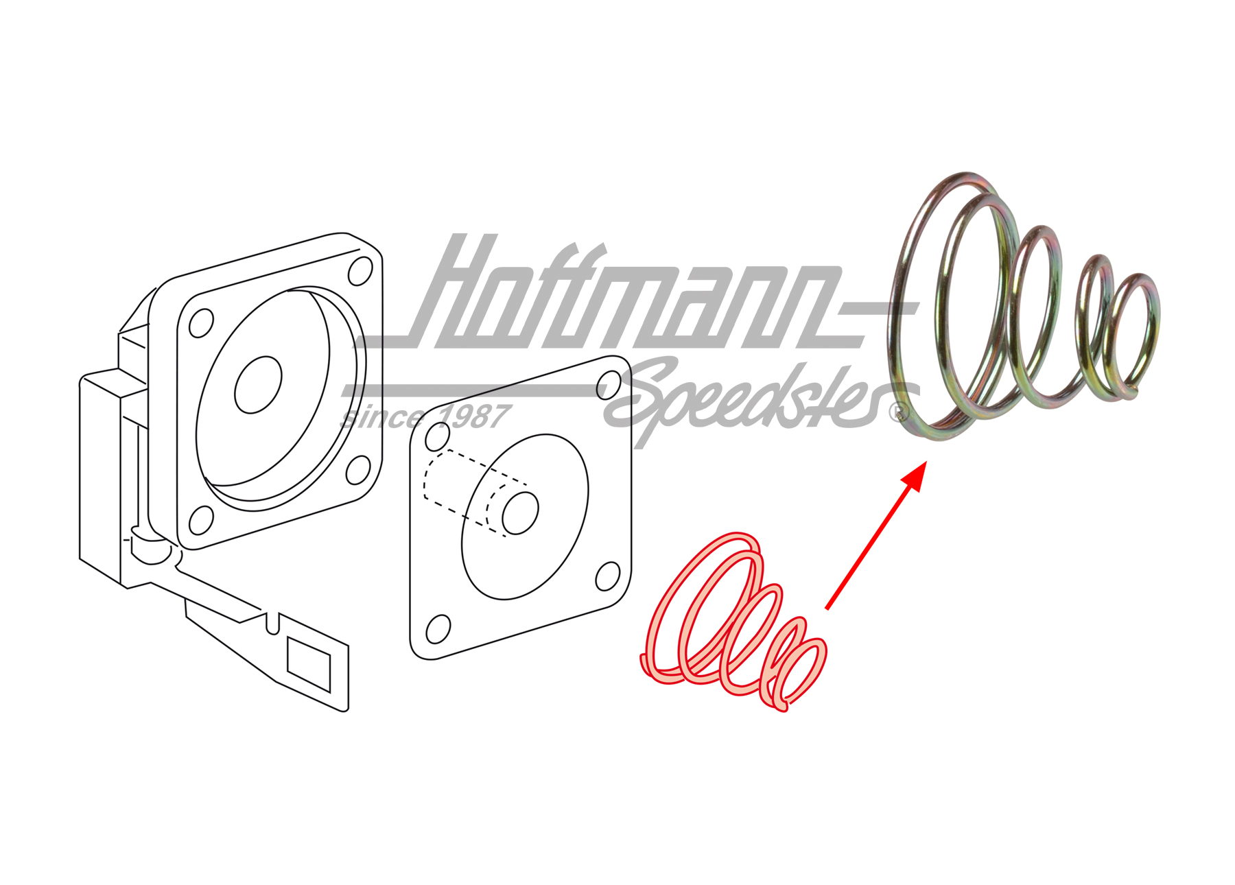 Feder, Membrane, Beschleunigerpumpe | 113 129 467 C | 020-1352-30