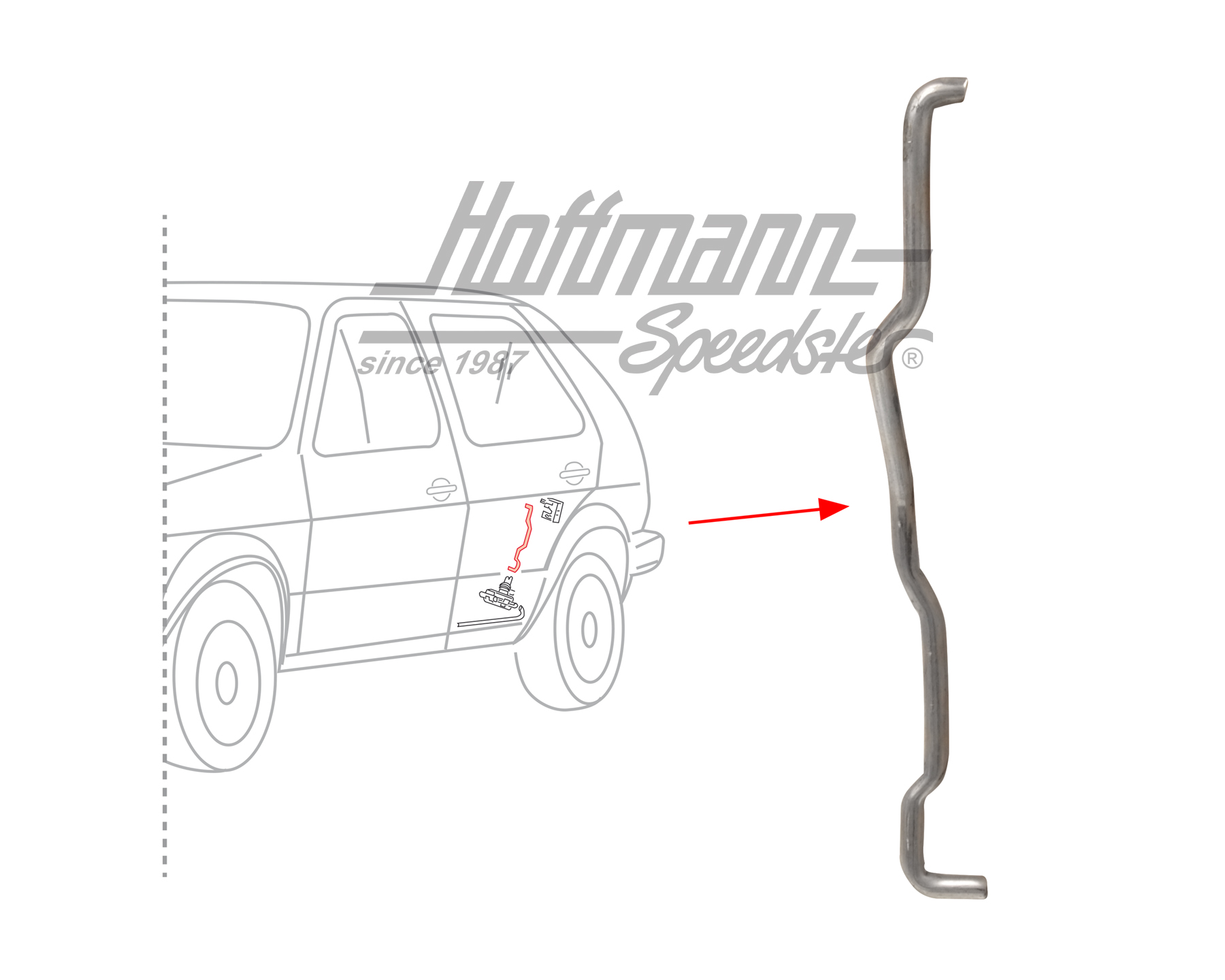 Verbindungsstange, Steuerventil, hi.,li. | 193 839 297 | 208-1027-11