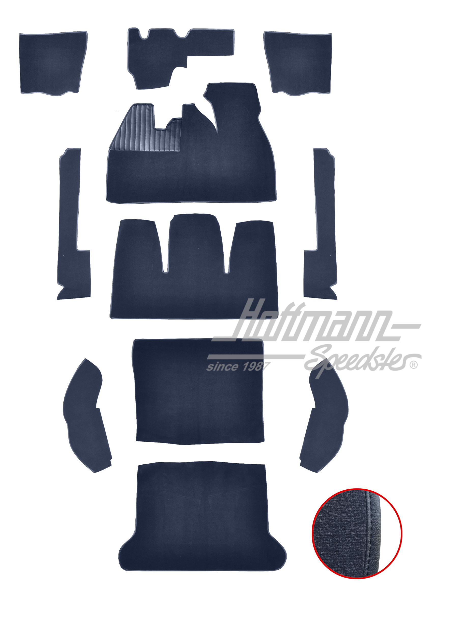 Teppichsatz für Limousine, 8.61-7.68, blau |  | 026-5424