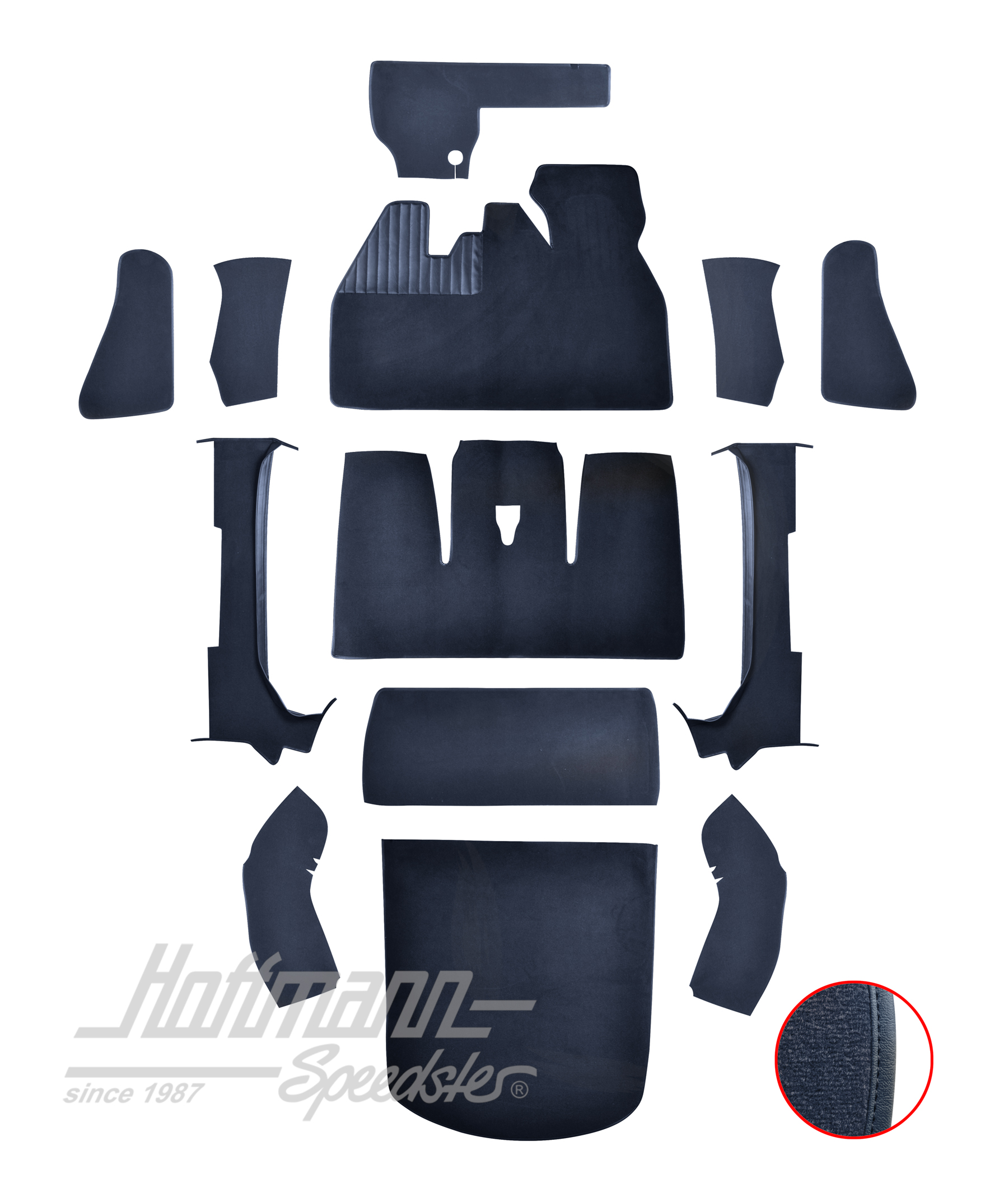 Teppichsatz für Cabrio, 1302, blau |  | 026-6024