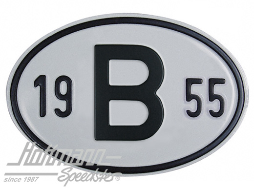 Nationalitätsschild "B", "1955", Alu |  | 020-2397-55