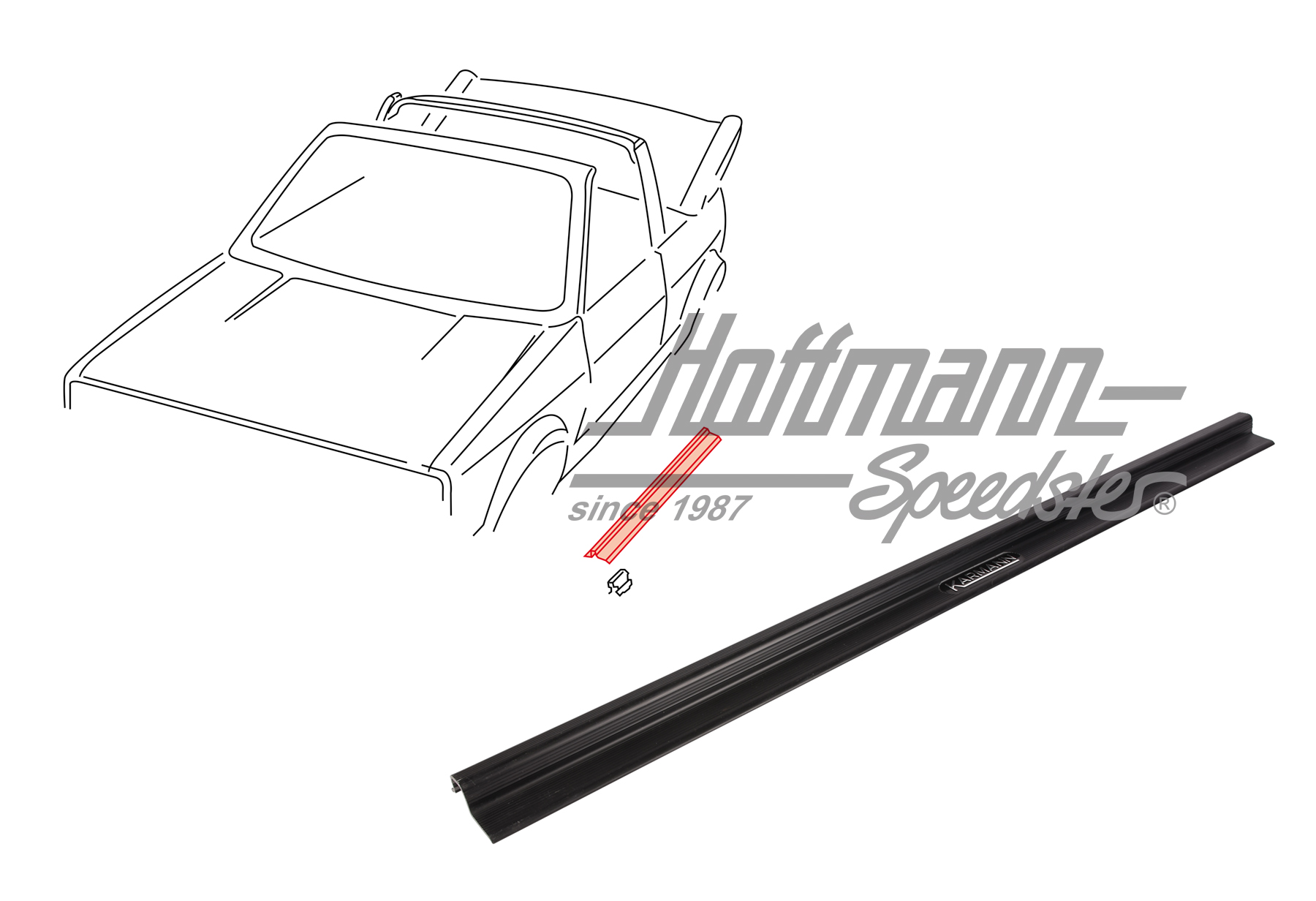 Einstiegsleiste, Golf 1 Cabrio, Karmann | 155 853 369 A | 180-3168