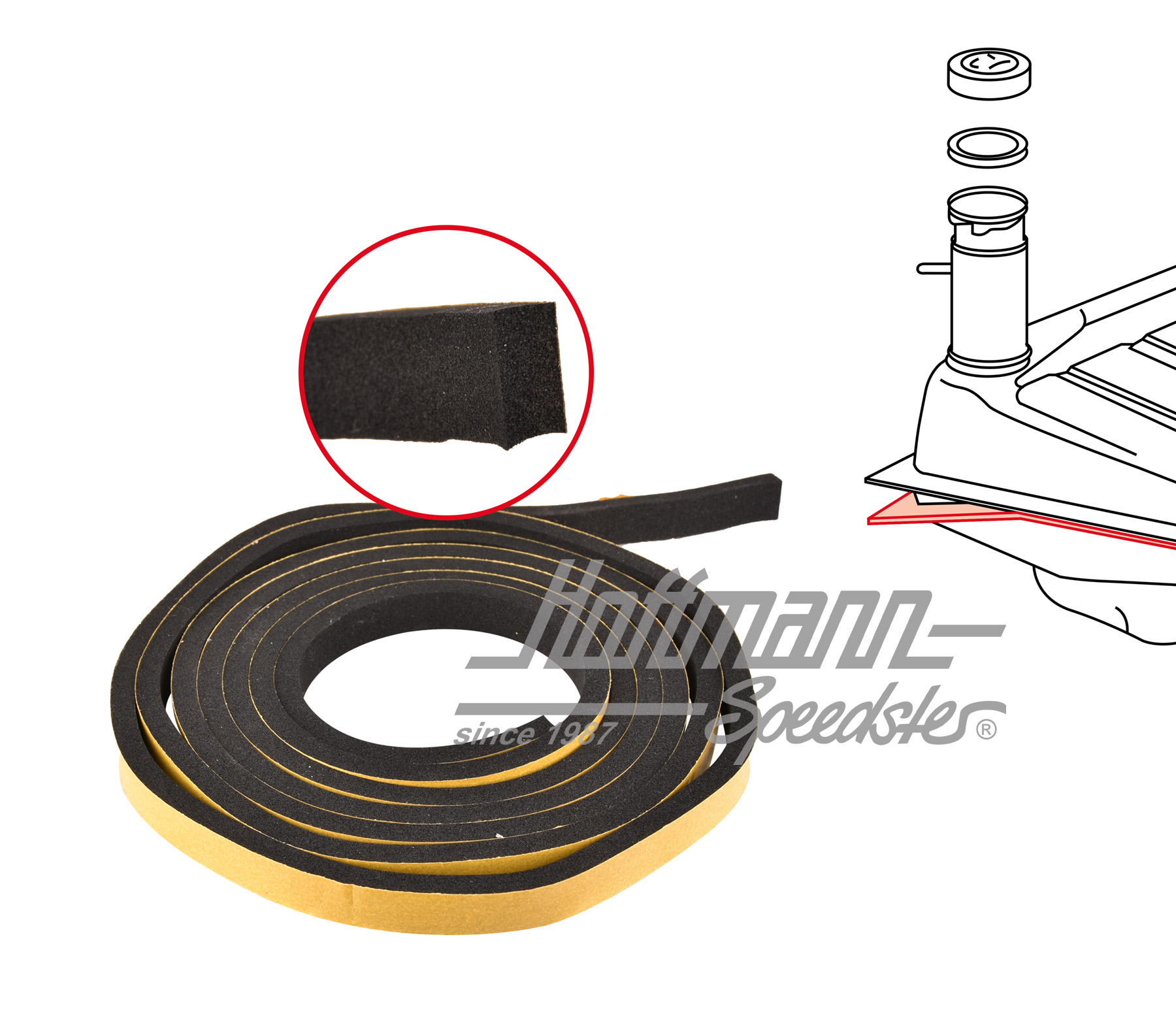 Dichtung, Tank/Karosserie, universal | 111 201 621 BU | 020-4998-20