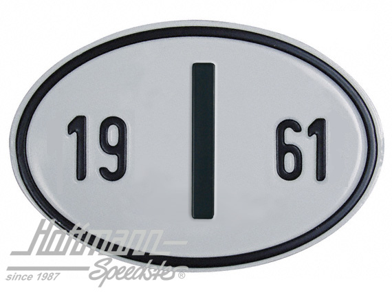 Nationalitätsschild "I", "1961", Alu |  | 020-2402-61