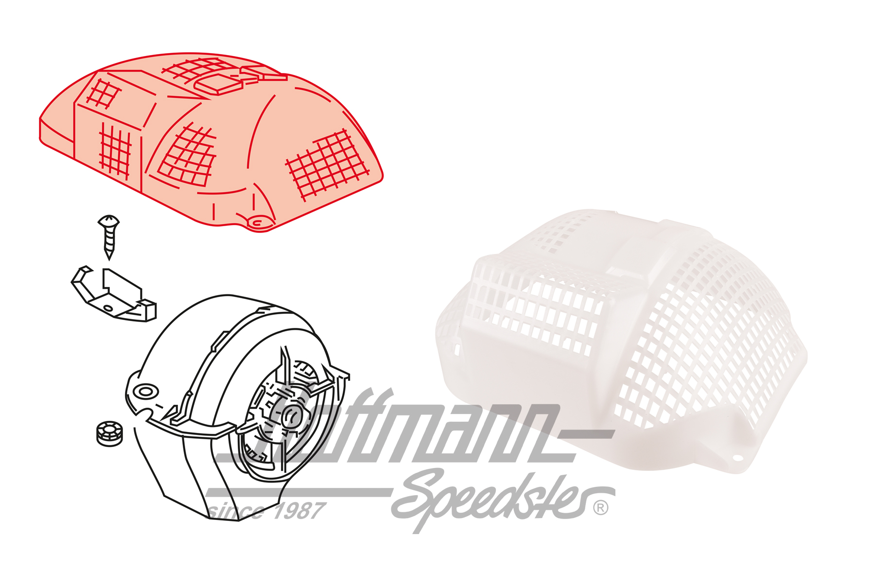 Laubschutzgitter, Lüftung, Golf 1 | 171 819 099 A | 180-1385-20