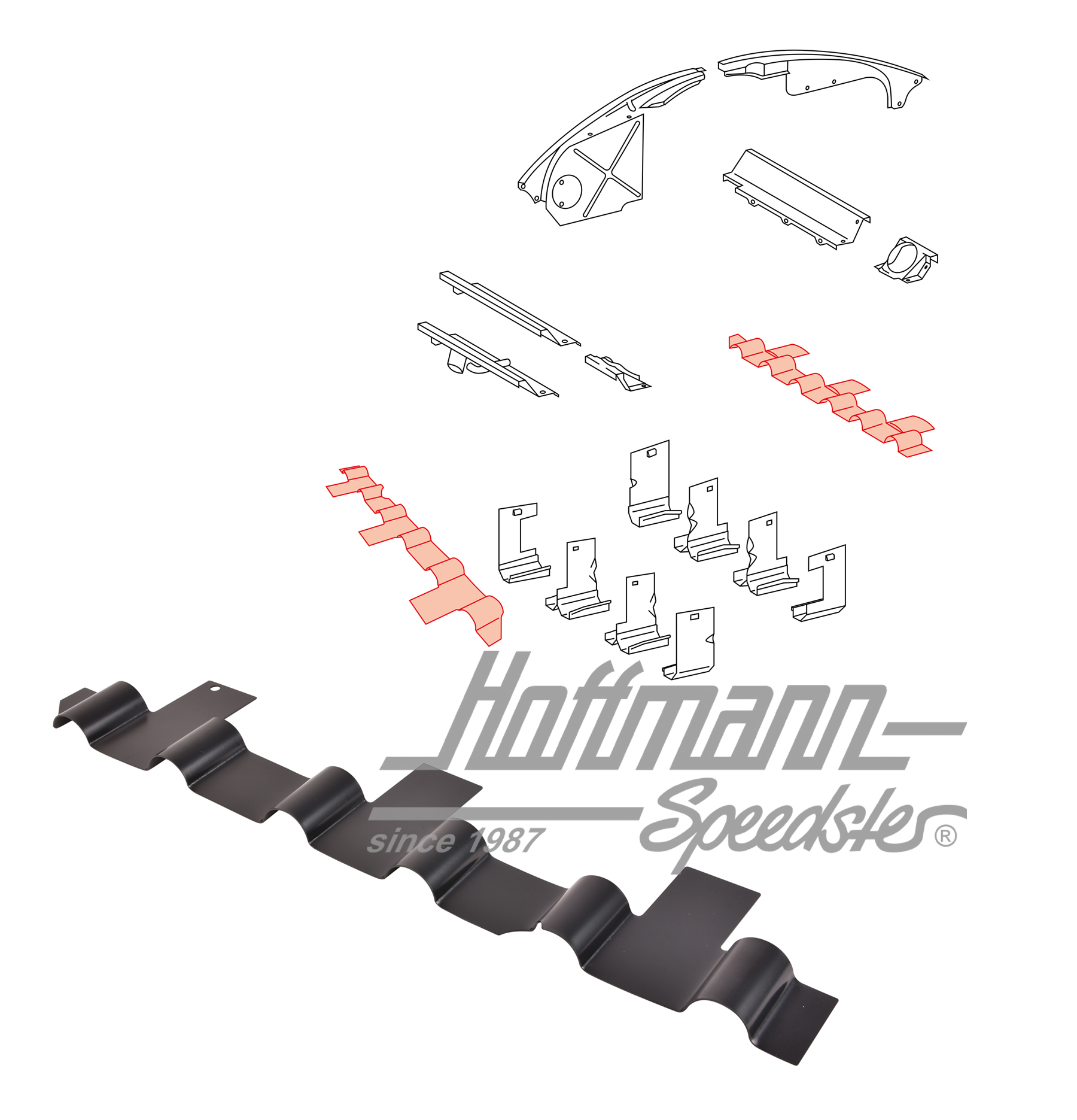 Motorblech, seitlich, 911, 76-92, L/R | 930 106 301 00 | 530-4008-66
