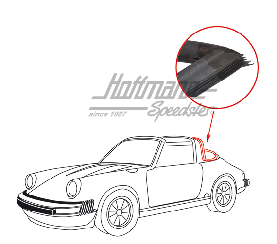 Heckscheibendichtung, 911 Targa, 72-89 | 911 565 052 43 | 515-0343