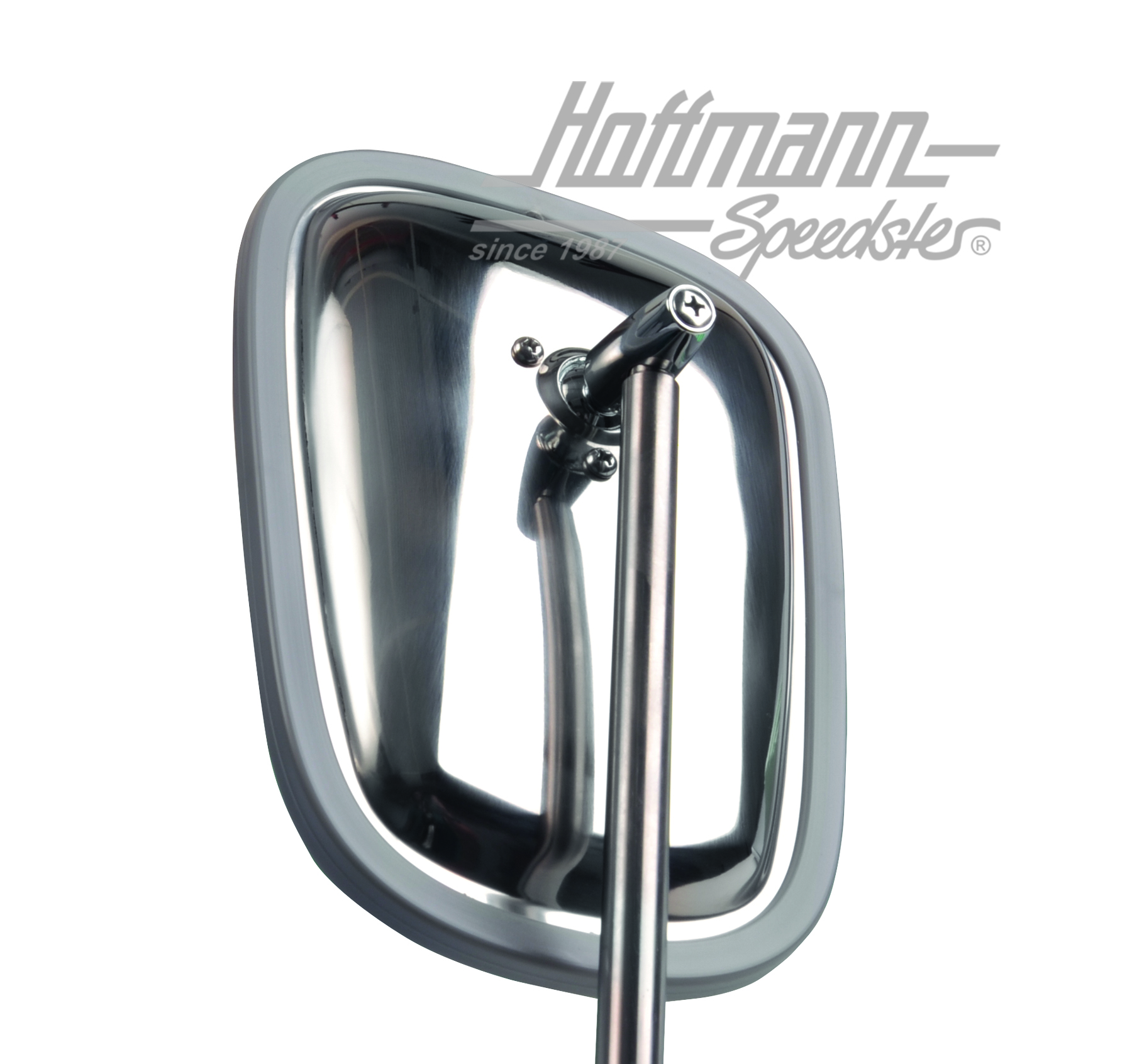 Türscharnierspiegel, Edelstahl, li./re.