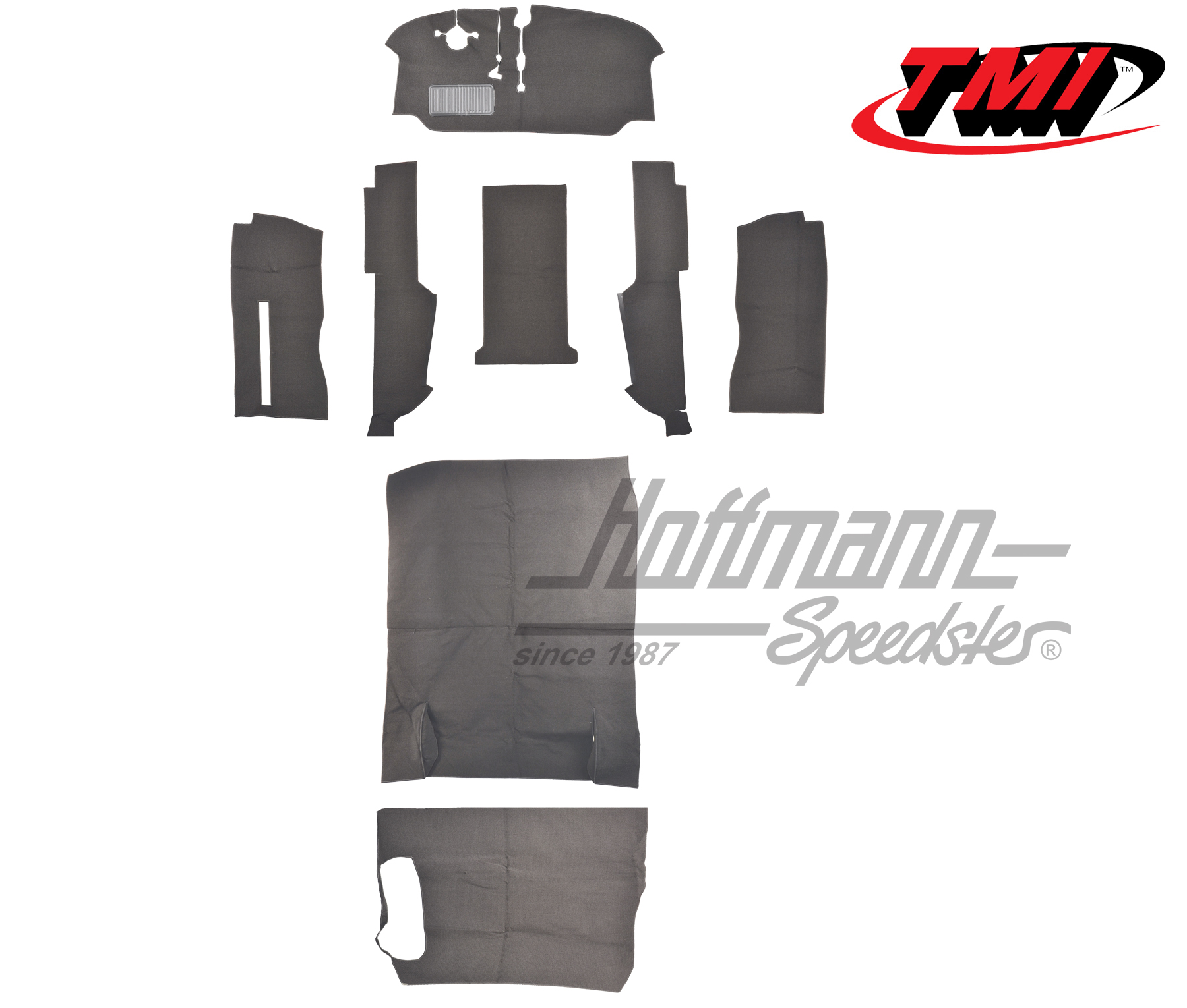 Teppichsatz, Bus T2, 8.72-, grau | 34-F2106-407 | 098-0030