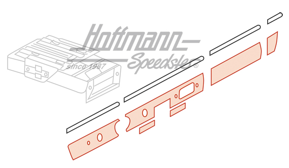 Blende, Armaturenbrett, 65-68, ALU
