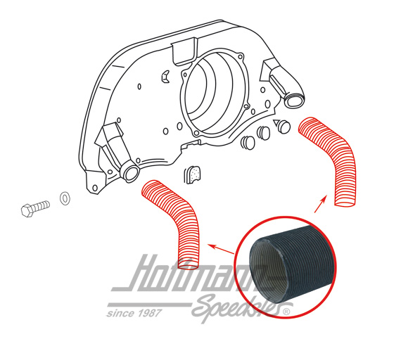 Heizungsschlauch, Pappe, Serie | 028 129 087 A | 020-0915