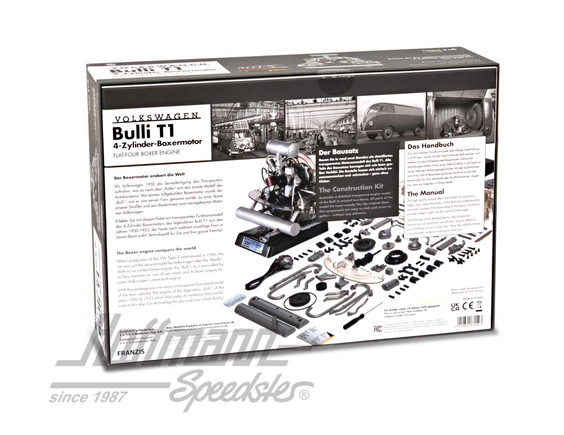 VW Bulli T1 Motor, Modellbausatz