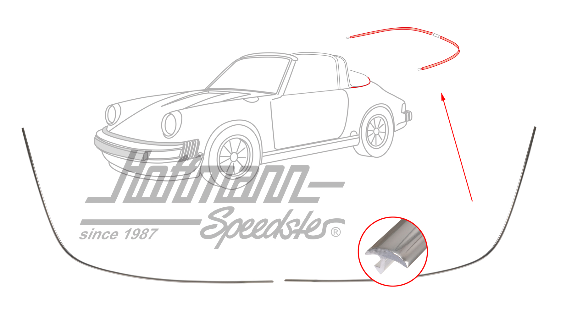 Zierleiste Heckscheibe Targa Silber 510 9430 Zierleiste heckscheibe targa silber 510 9430
