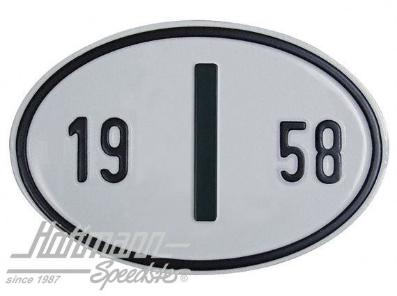 Nationalitätsschild "I", "1958", Alu |  | 020-2402-58
