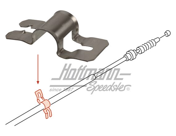 Halter, Handbremsseil, Golf 2 | 191 609 207 | 206-1312