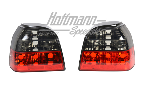 Rückleuchten, Golf 3, schwarz/rot/klar | RVG301RB | 219-4804