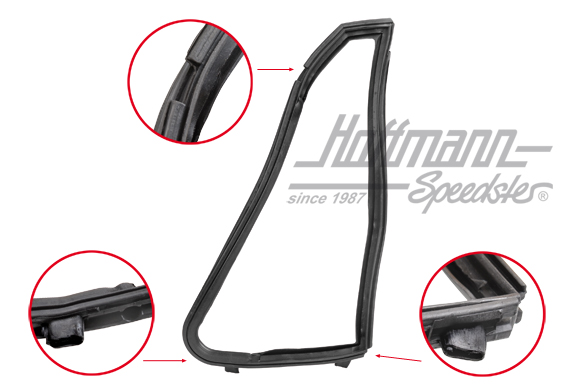 Drehfensterdichtung, Targa, 65-76, links | 911 542 135 40 | 515-0948-01