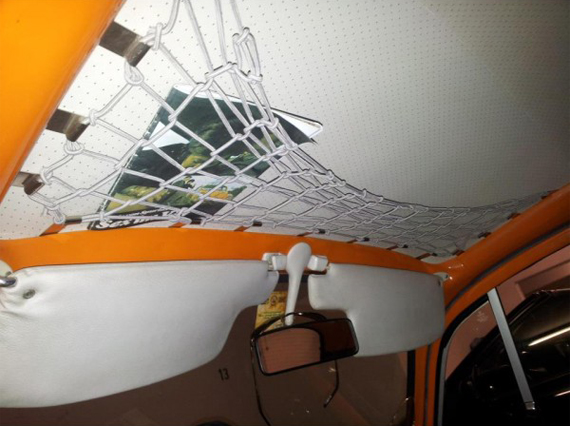Gepäcknetz, innen am Himmel, Käfer,braun