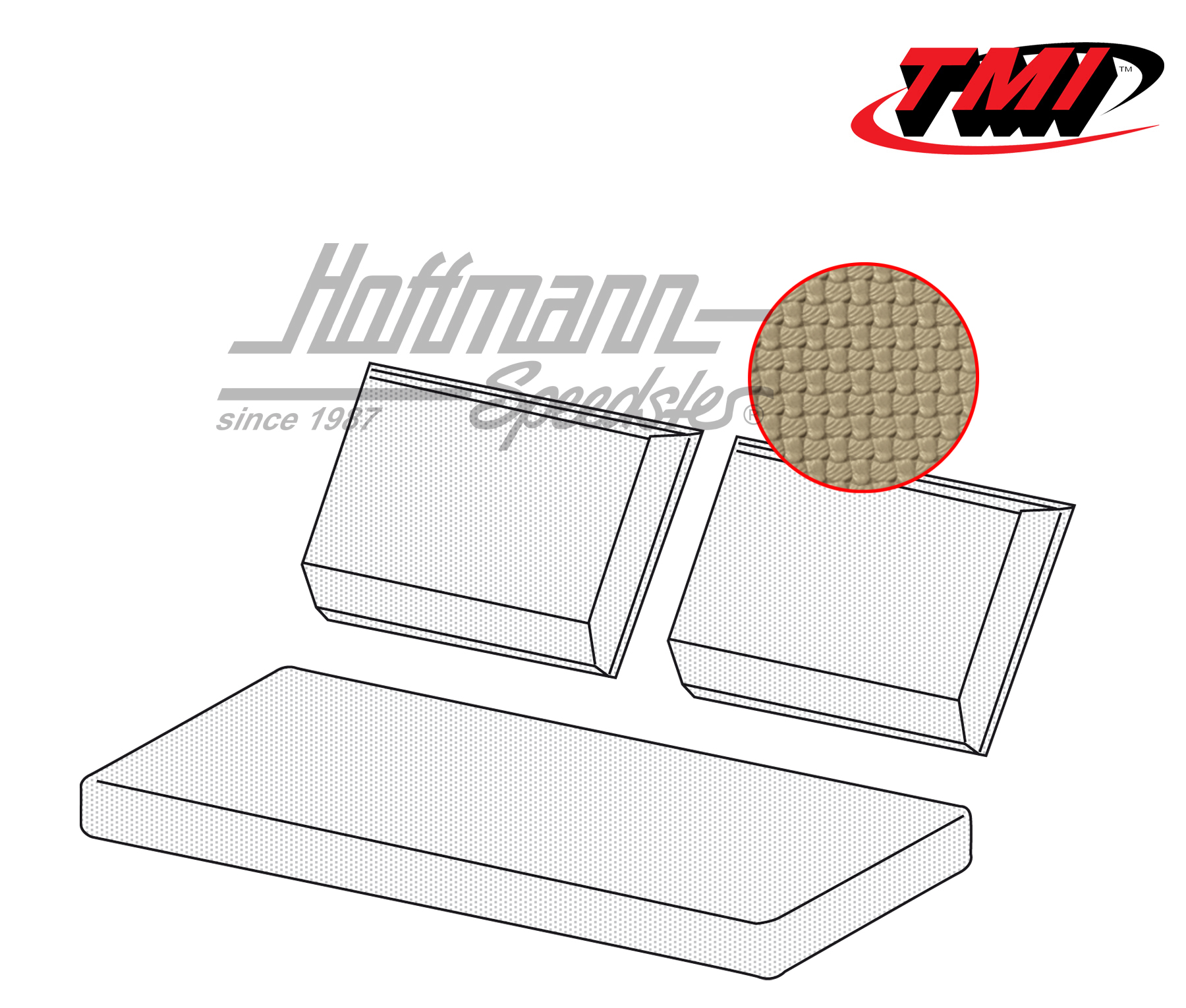 Sitzbezüge, Rückbank, Kübel, beige (K) | 43-1417-04 | 080-5063-04