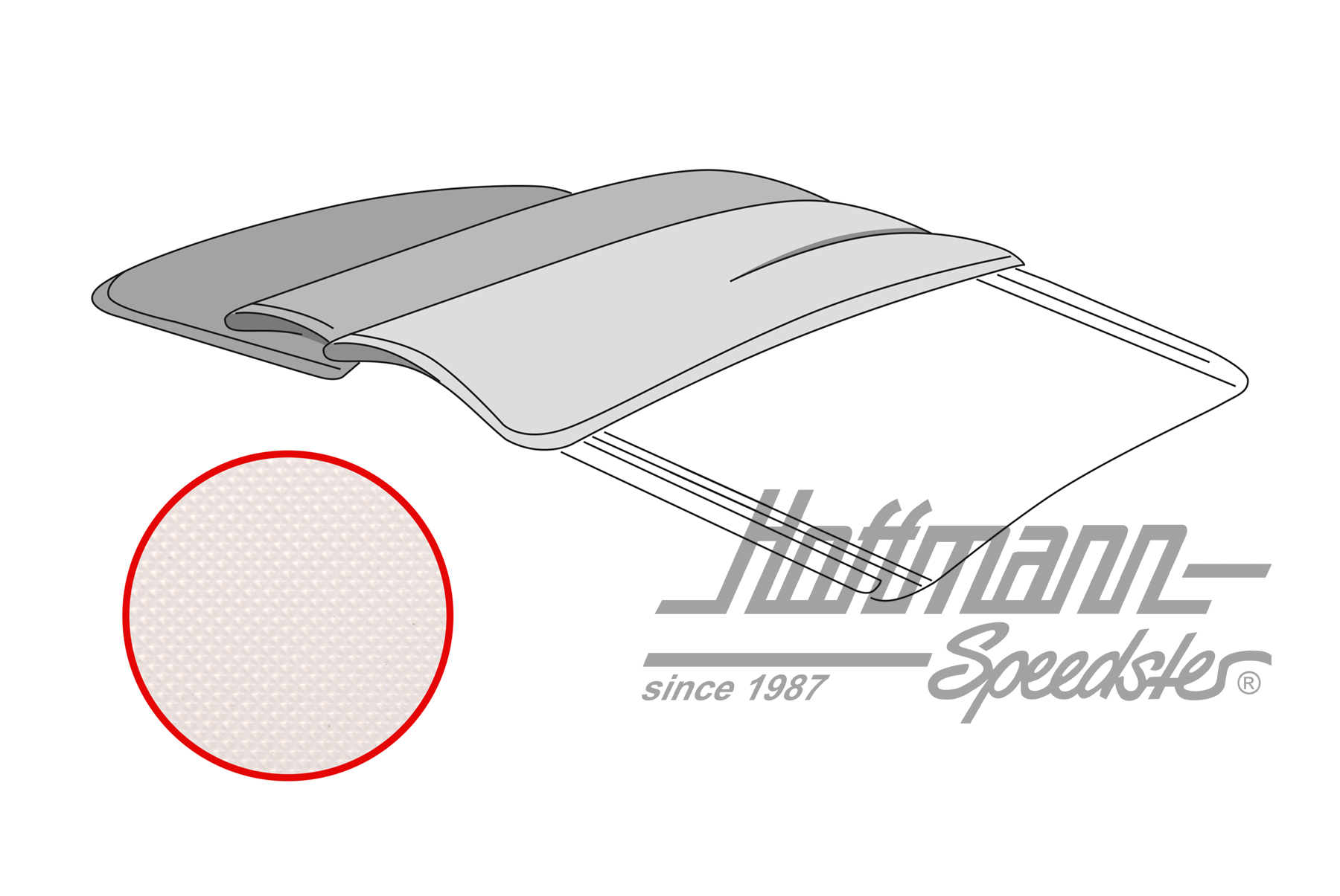 Faltdachbezug, Bus T1, Vinyl, altweiß | 22-2115-100 | 098-1260-17