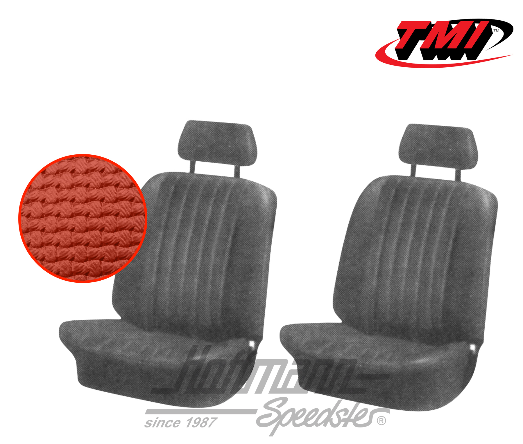 Sitzbezüge, Karmann, vorne, 68-71, rot | 43-1506-07 | 066-0073-10