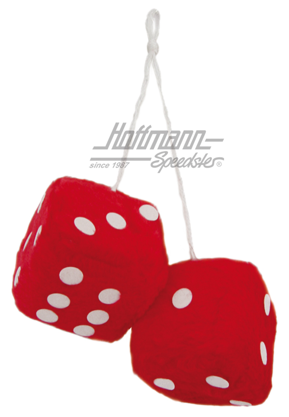 Fuzzy Dice, 6x6 cm, rot | 368-RD 2.5 | 200-8003