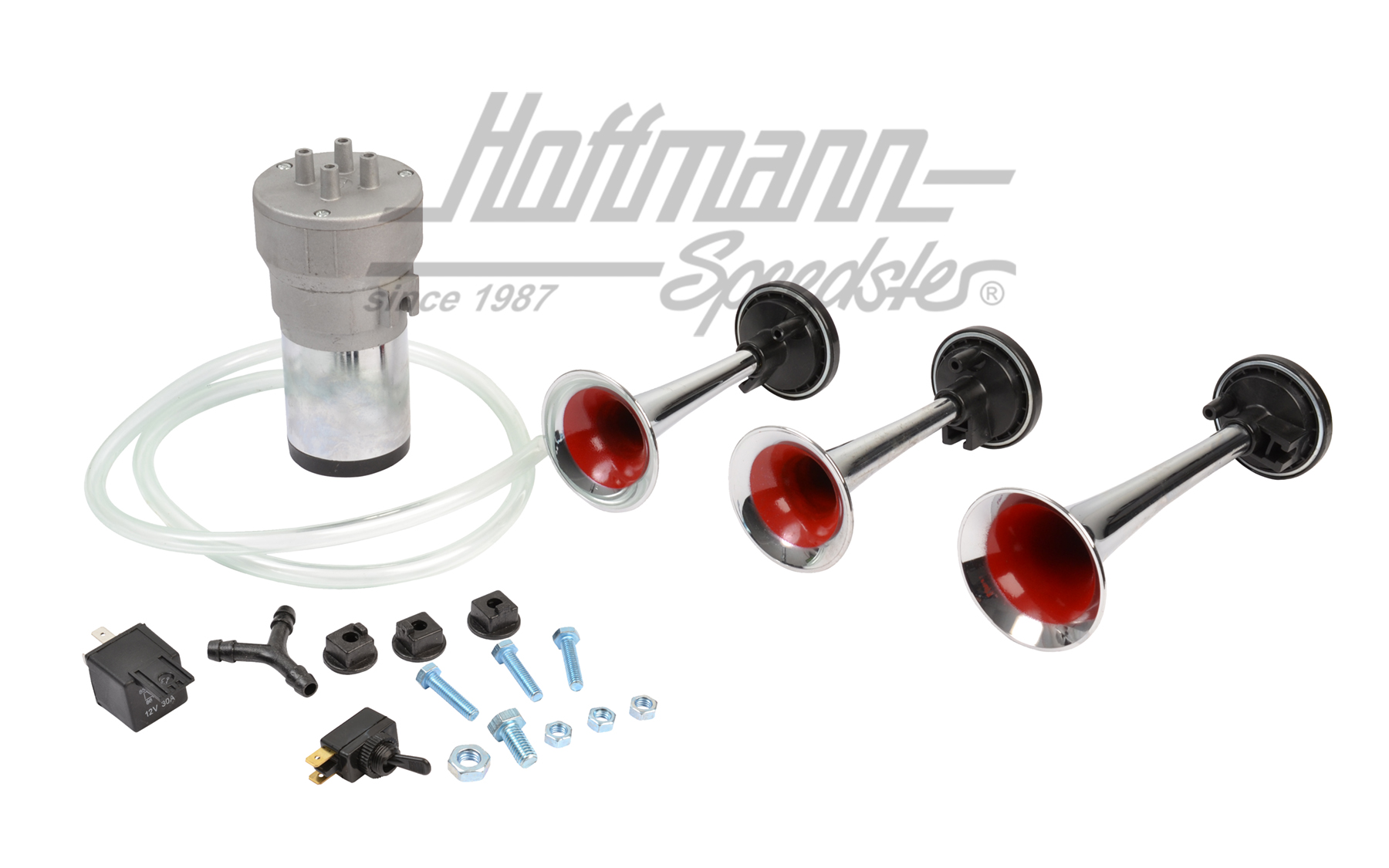 Fanfare, 3 Horn, mit Luftkompressor, 12V