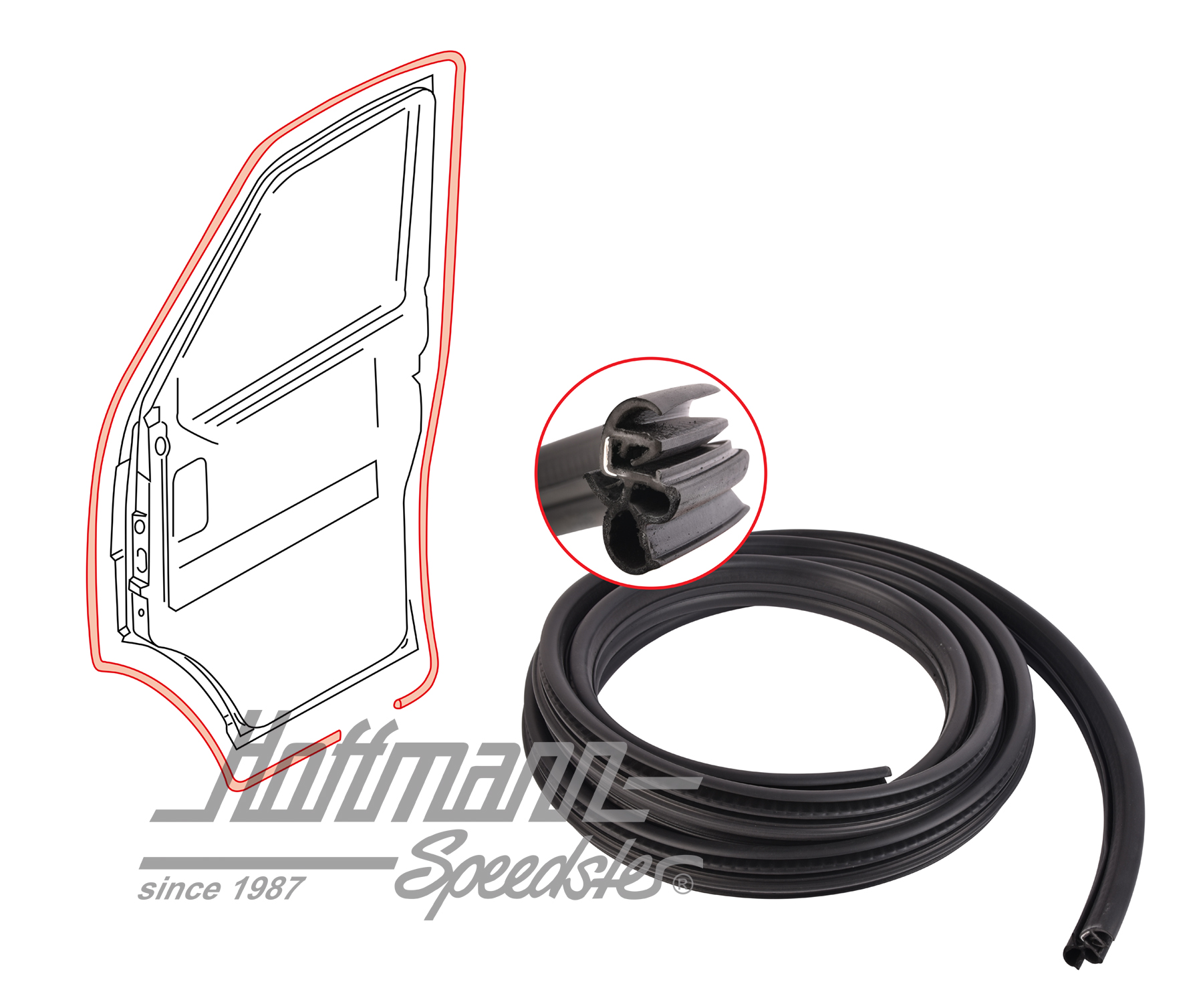 Türdichtung, Bus/Transporter, li./re. | 7D0 837 911 | 408-1410-20