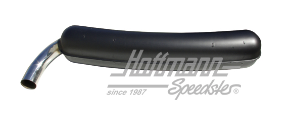 Sportauspuff, Stahlblech, 1x70mm, 73-75