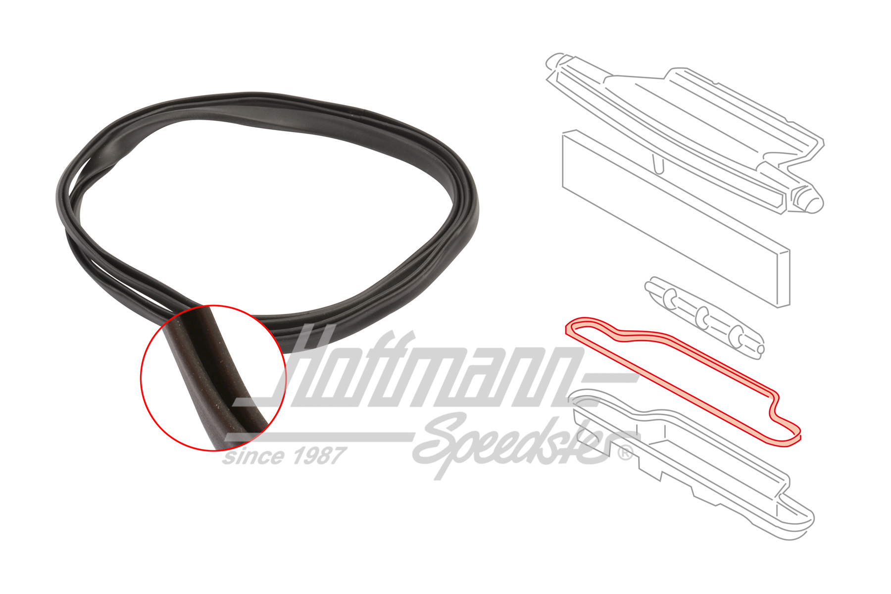 Dichtung, Frischluftkasten, unten, 65-68 | 901 571 292 20 | 515-0870-48