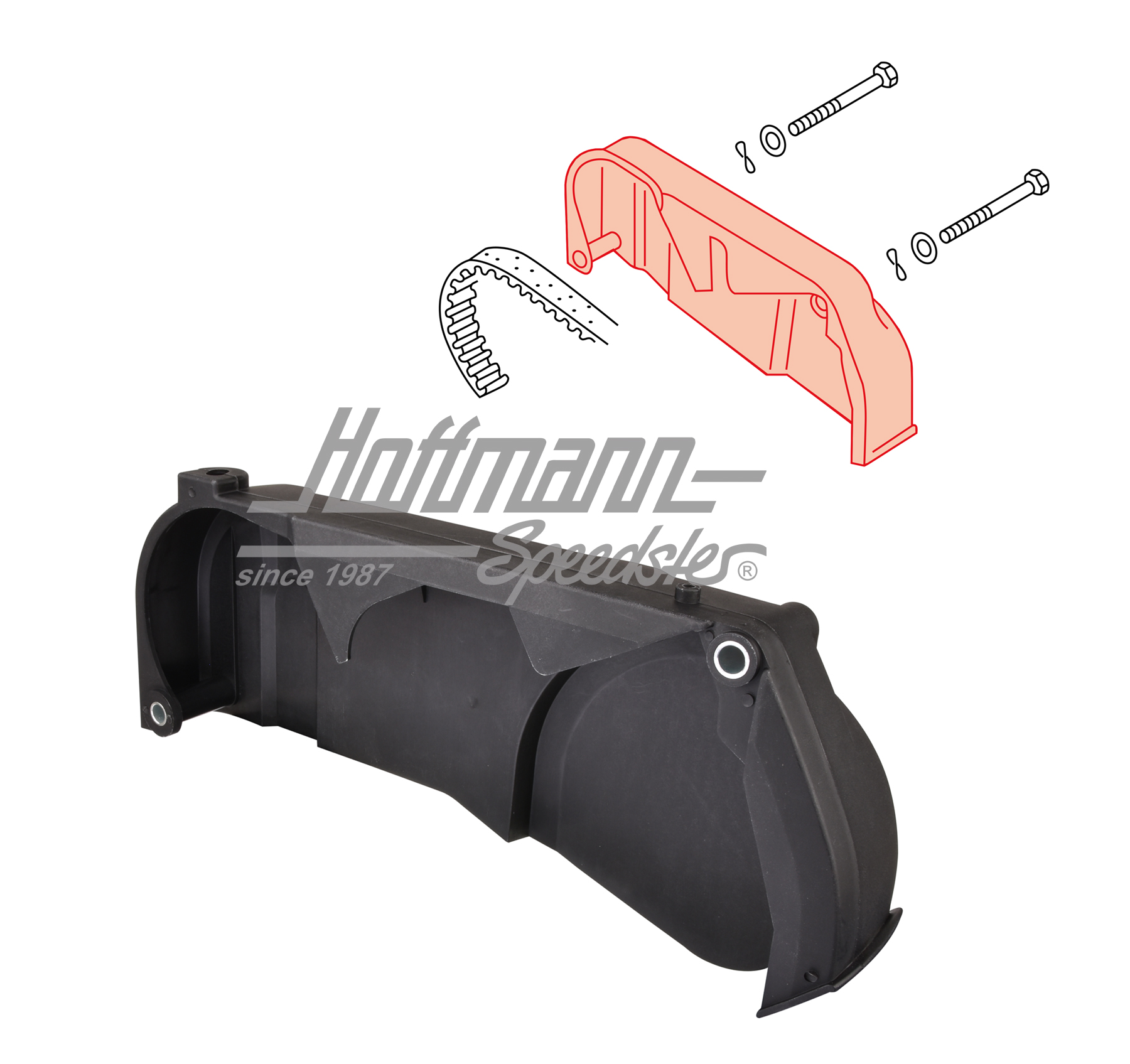 Abdeckung, Zahnriemen, hinten, Bus T4 | 074 130 133 C | 401-1300-20