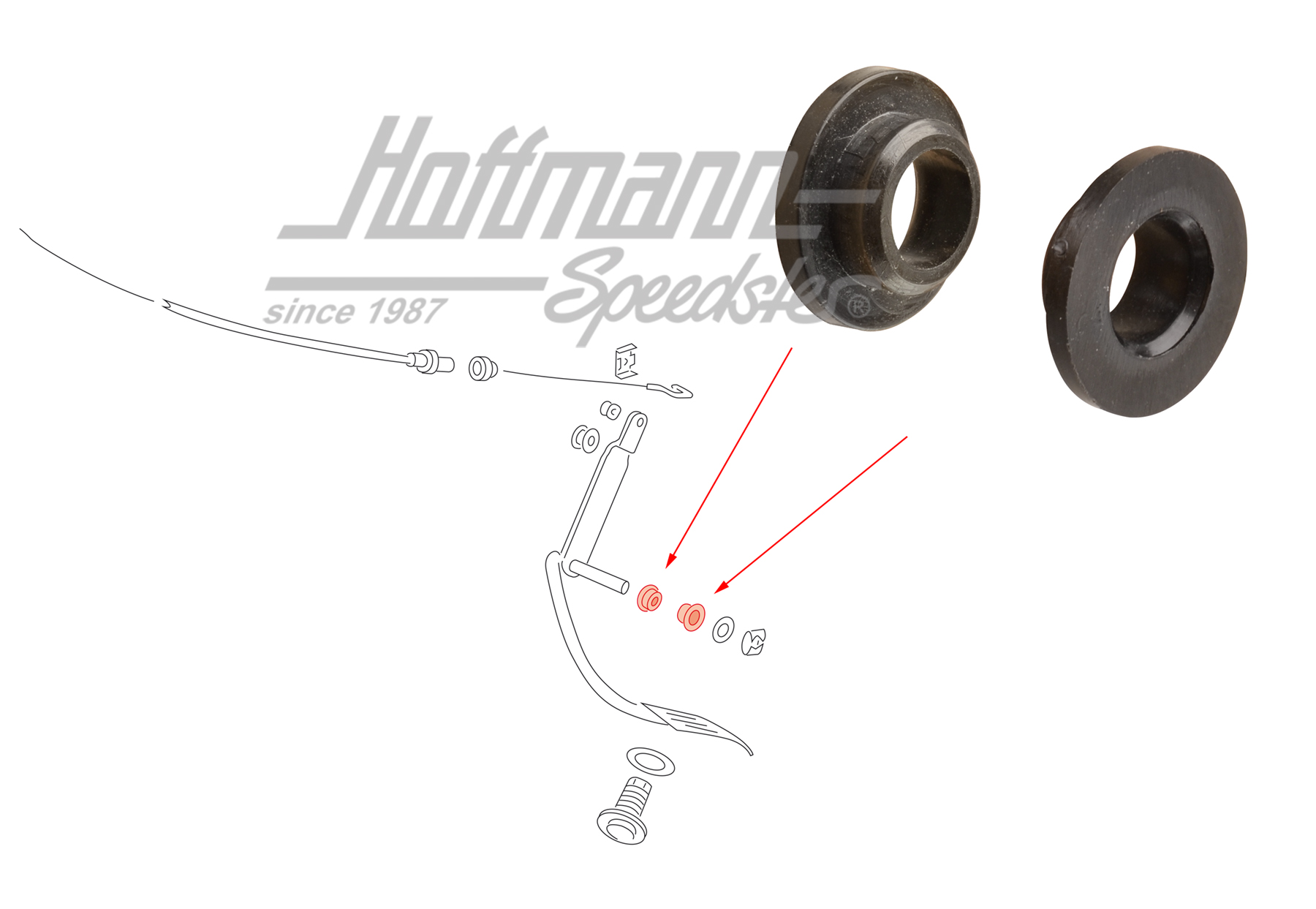 Buchsen, Gaspedal, Golf 1 | 823 721 543 | 170-1603