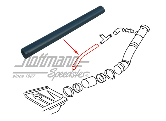 Entlüftungsschlauch, am Tank, 67- (22cm) | N  020 363 1 | 020-5008-03