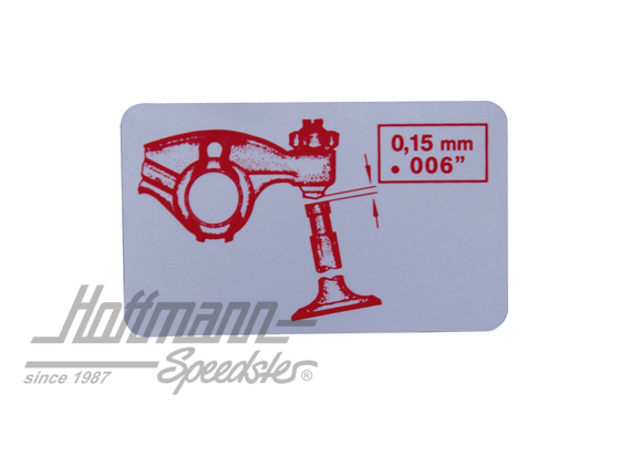 Aufkleber "Ventilspiel", Gebläsekasten | AC 853 981 | 021-0198