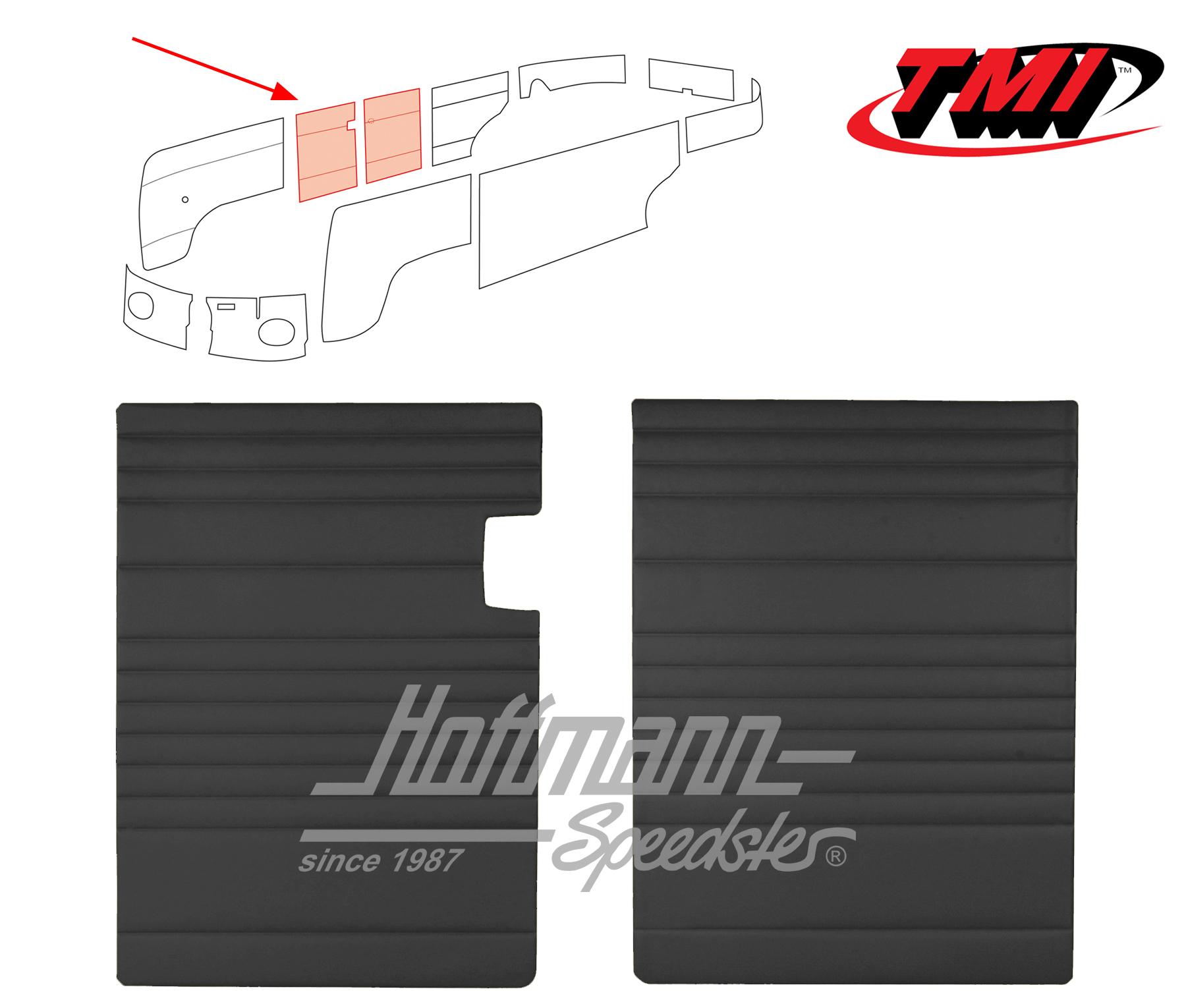 Klapptürenverkleidungen, 55-67, schwarz | 10-2113-11 | 098-0570-01