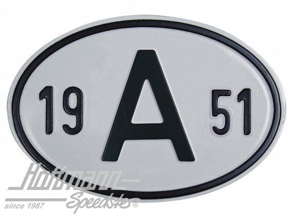 Nationalitätsschild "A", "1951", Alu |  | 020-2398-51