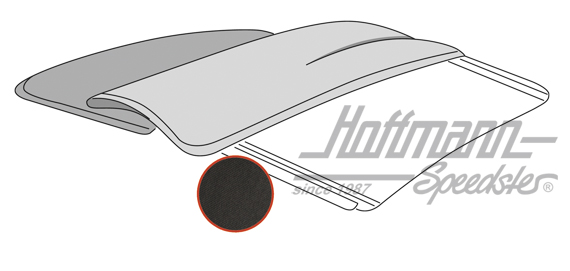 Faltdachbezug, 56-67, Sonnenland,schwarz | --- --- --- | 055-7184-21