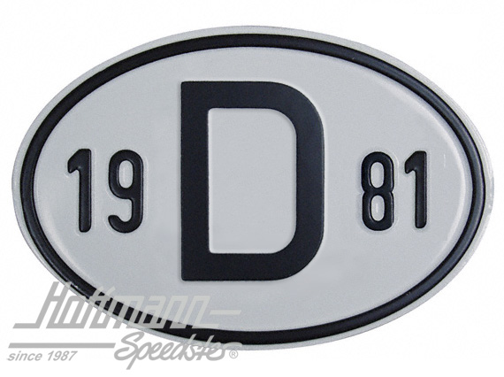 Nationalitätsschild "D", "1981", Alu |  | 020-2396-81